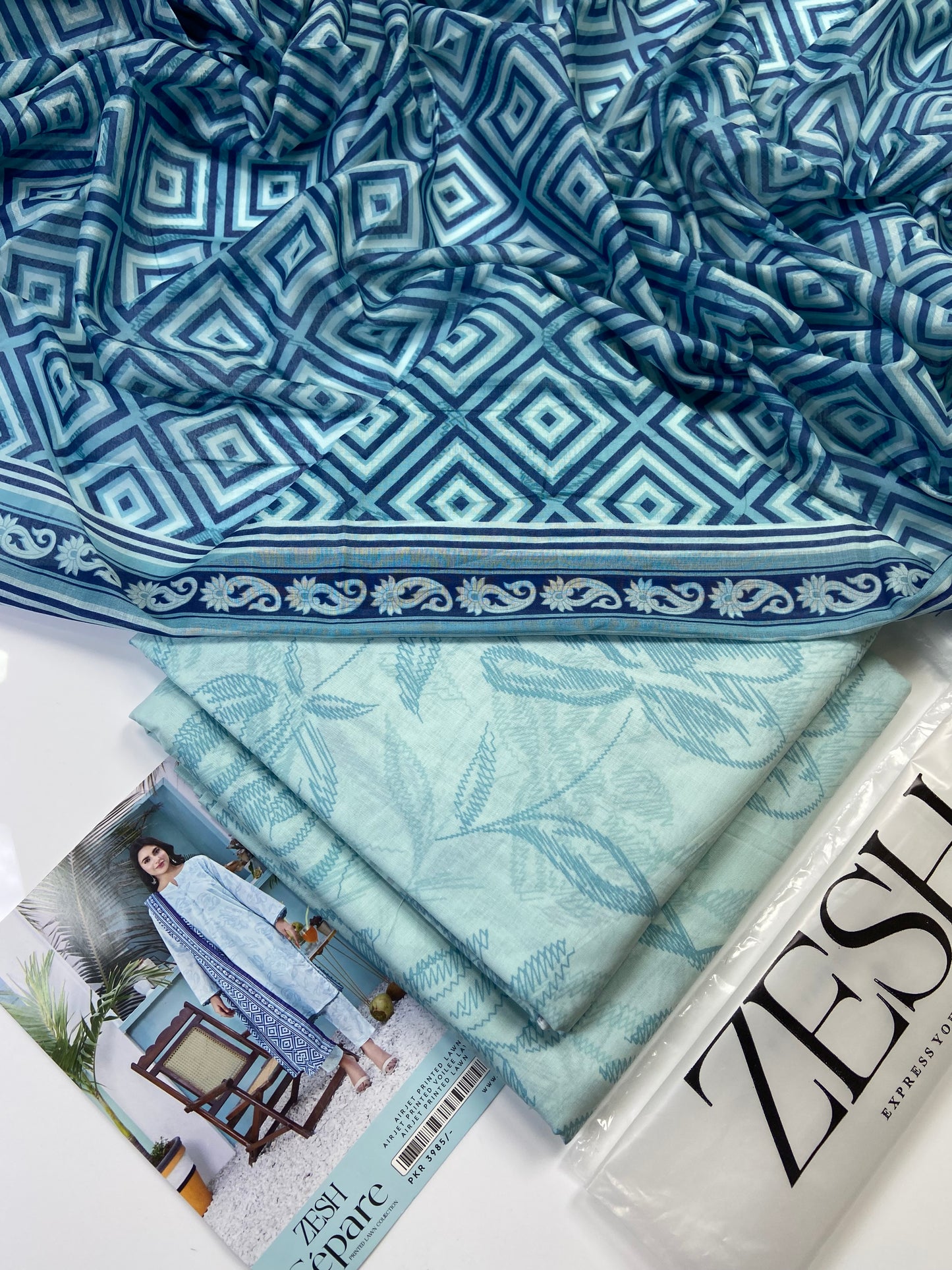 Zesh Airjet Printed Lawn 3-PC