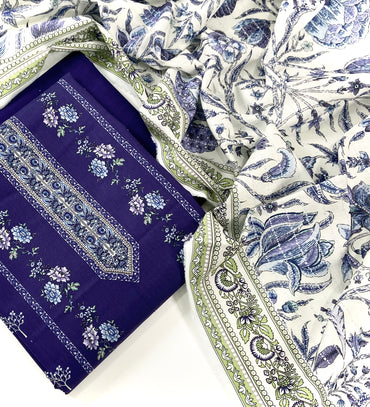 Mausummery Digital Printed Khaddar 3PC