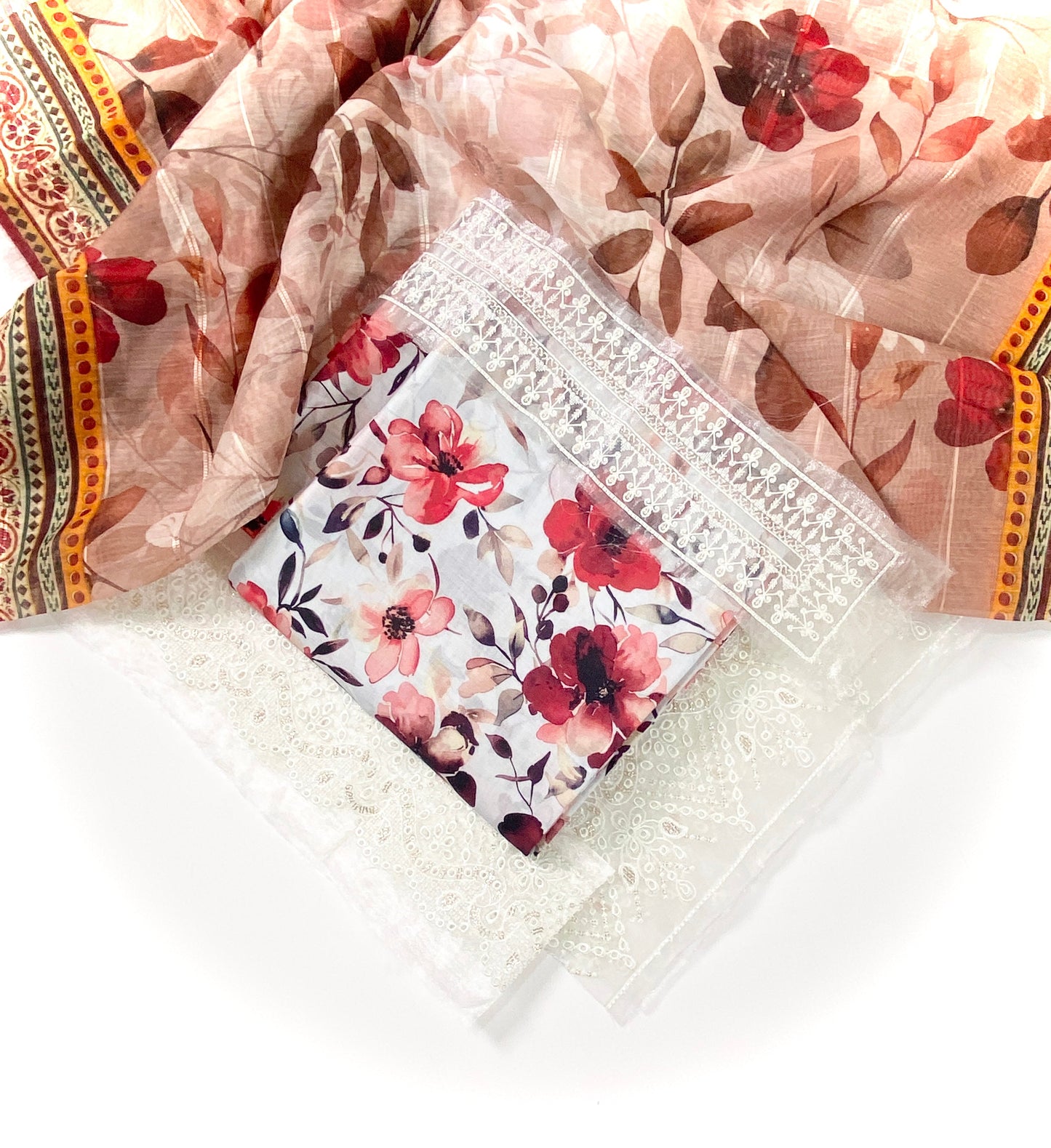 Baroque Embroidered With Patches Lawn 3PC