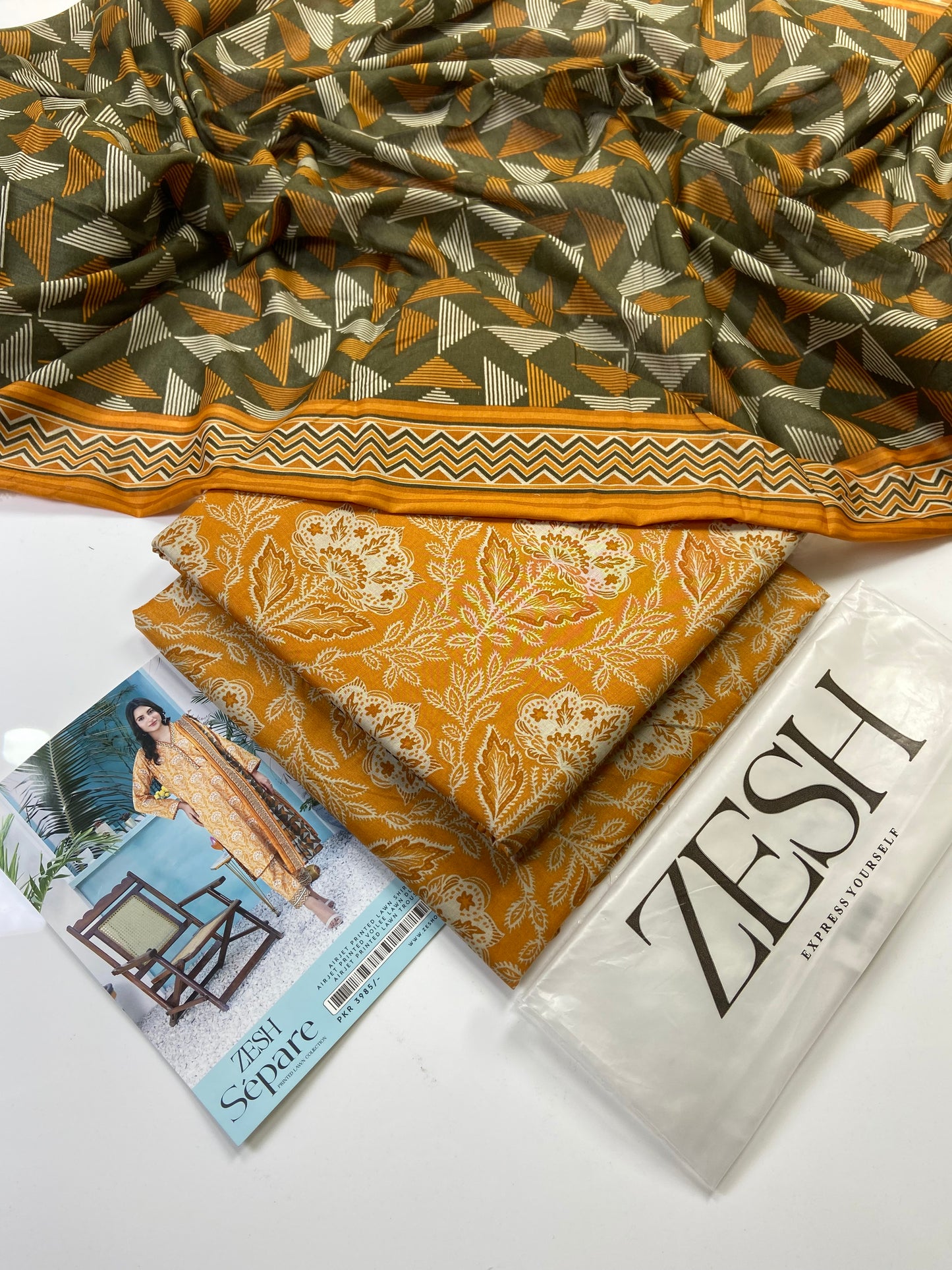 Zesh Airjet Printed Lawn 3-PC