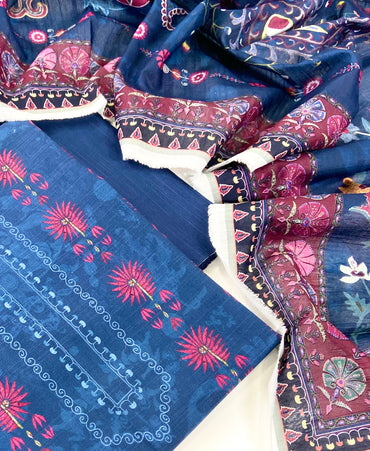 Mausummery Digital Printed Khaddar 3PC