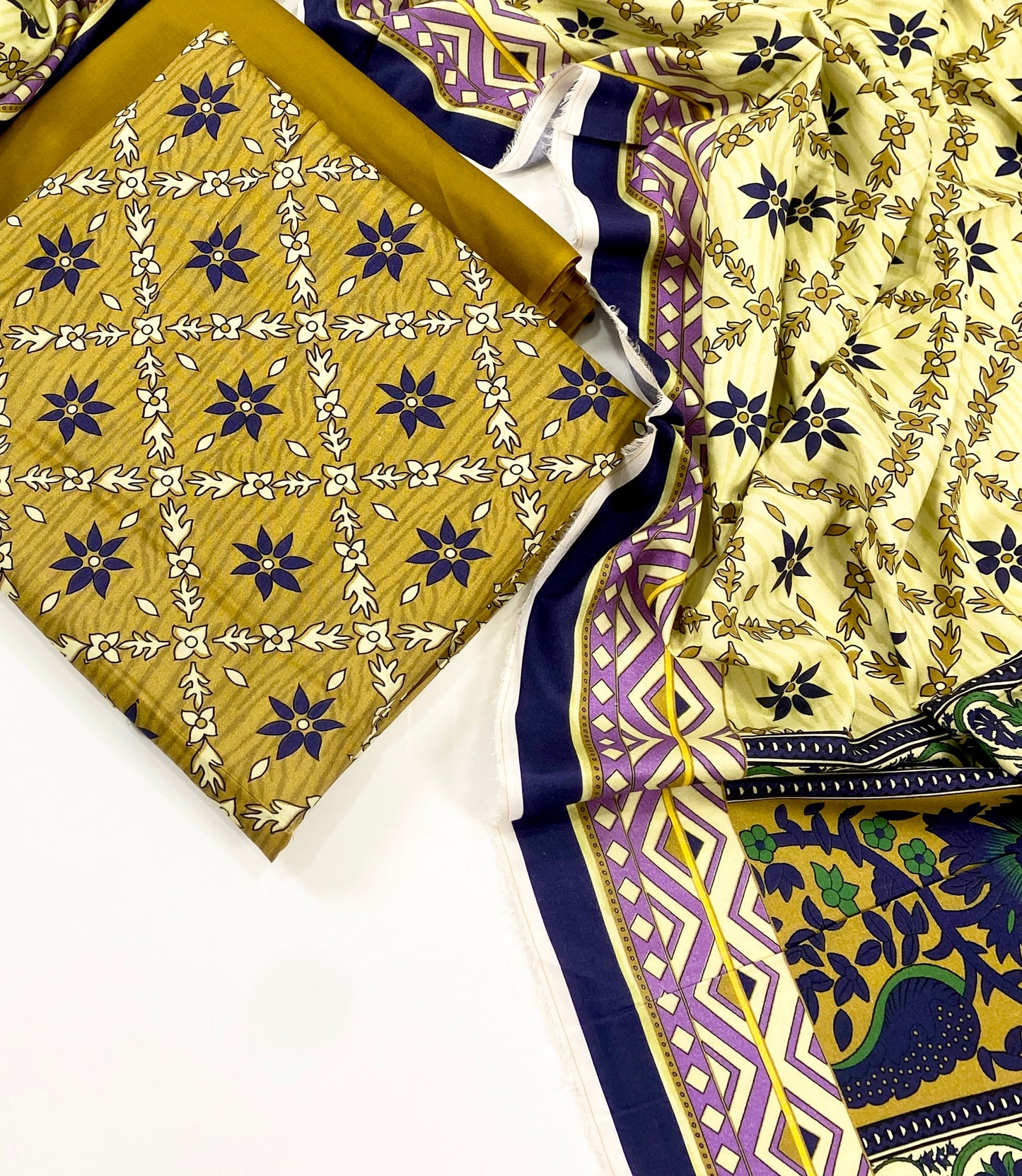 Sapphire Digital Printed Linen 3-PC