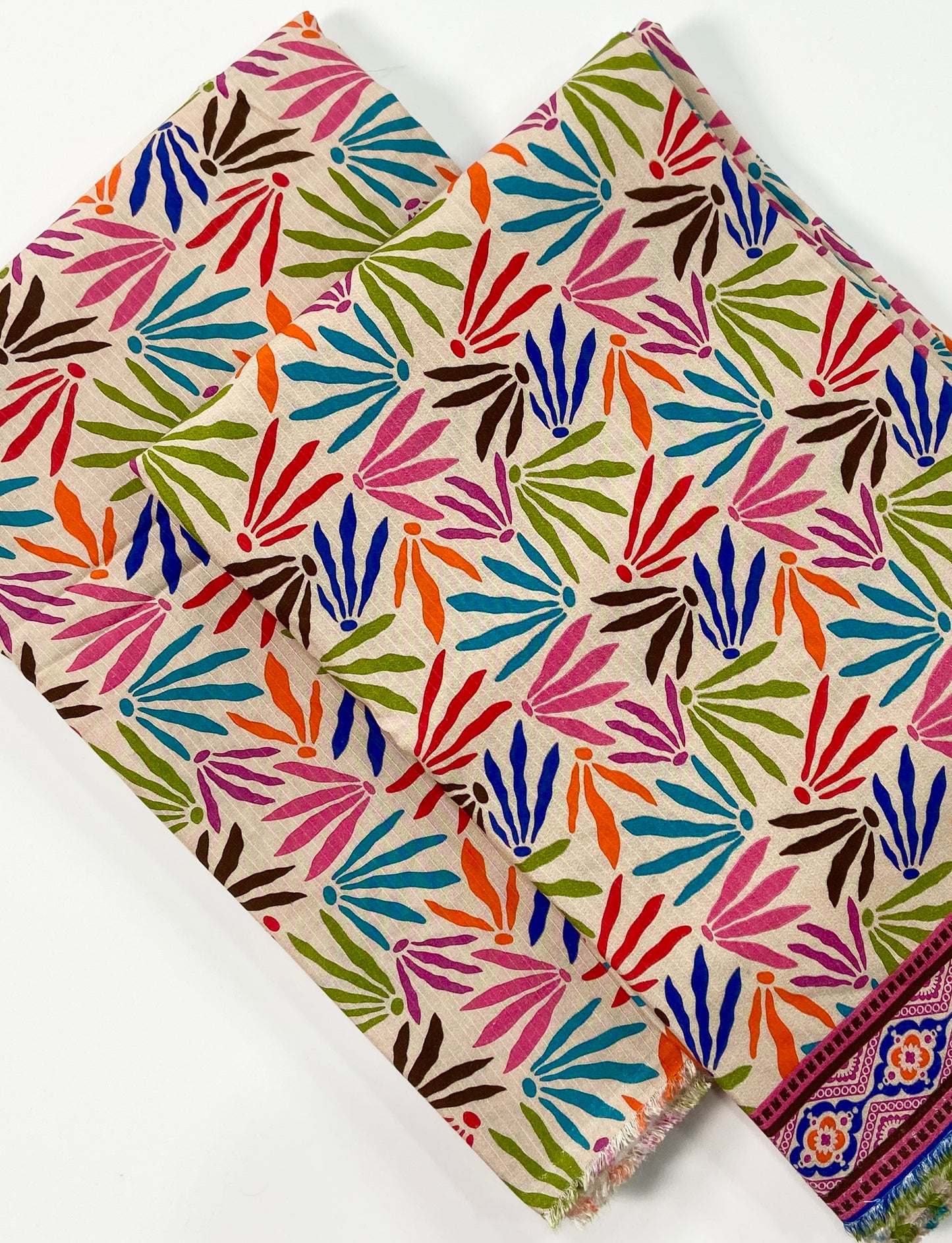 Anaya Noor Printed Bana Dora Slub Linen 2PC