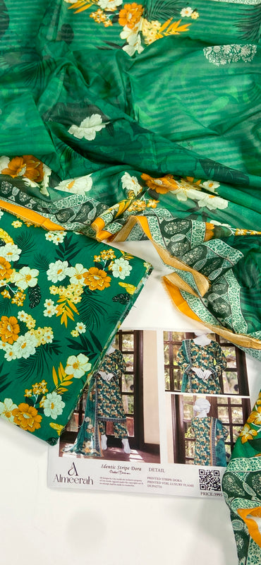 Almeerah Vol-3 Digital Printed Stripe Dora 3PC