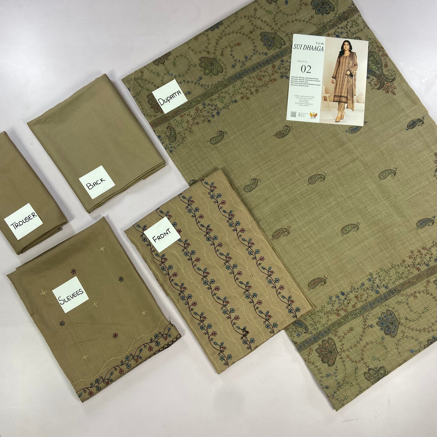 Sui Dhaga By Hajvery Embroidered Dhanak 3-PC