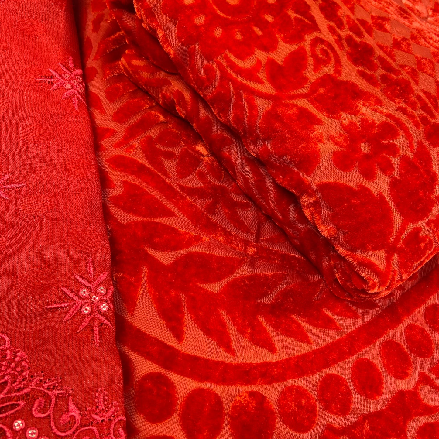 Gulmohar By Anaya Noor Embroidered Slub Peach-3PC