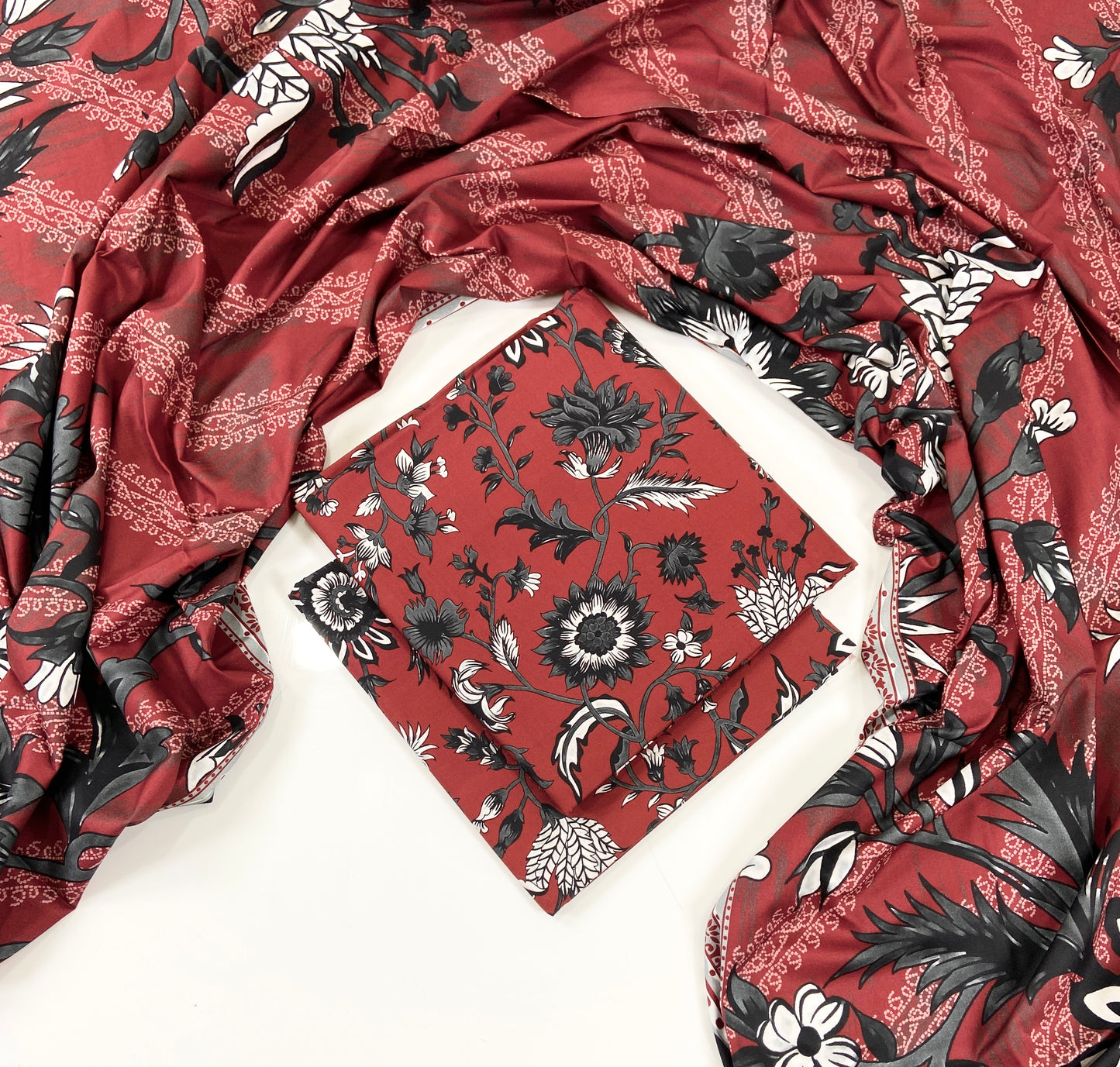 Mix Brand German Linen Printed 3PC
