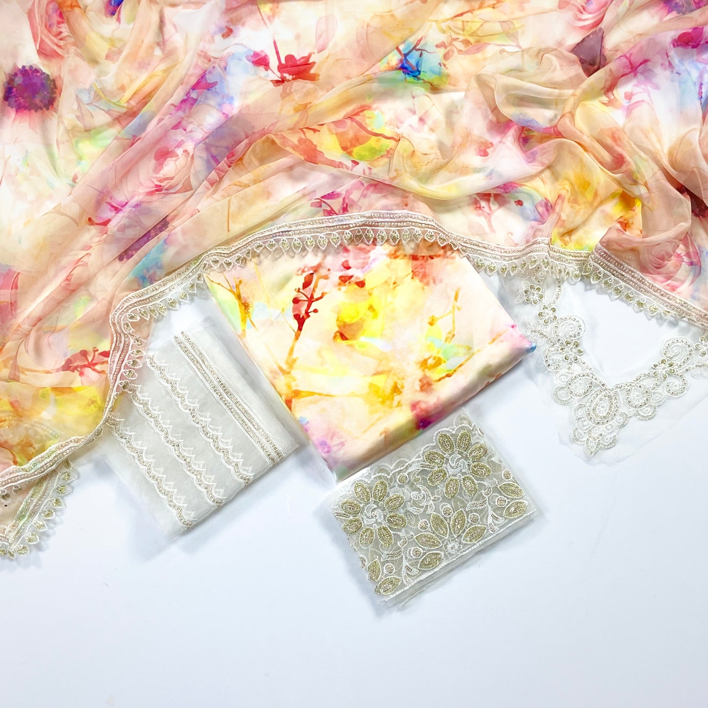 Iznik Premium Silk – With Organza Patches