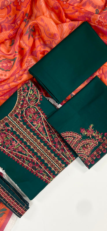 Hussain Rehar Embroidered Lawn 3PC