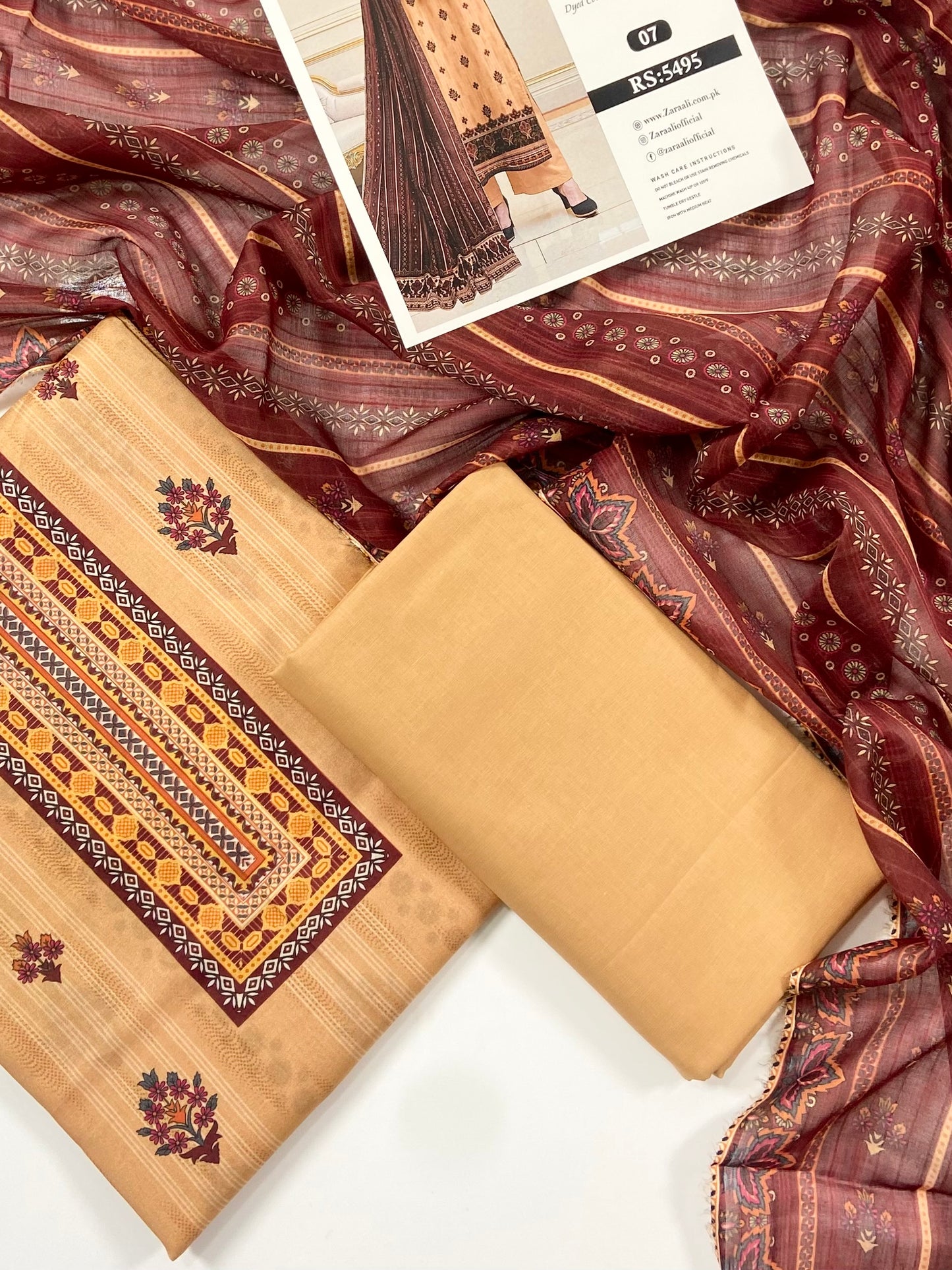 Flora By Zara Ali Printed Lawn 3PC