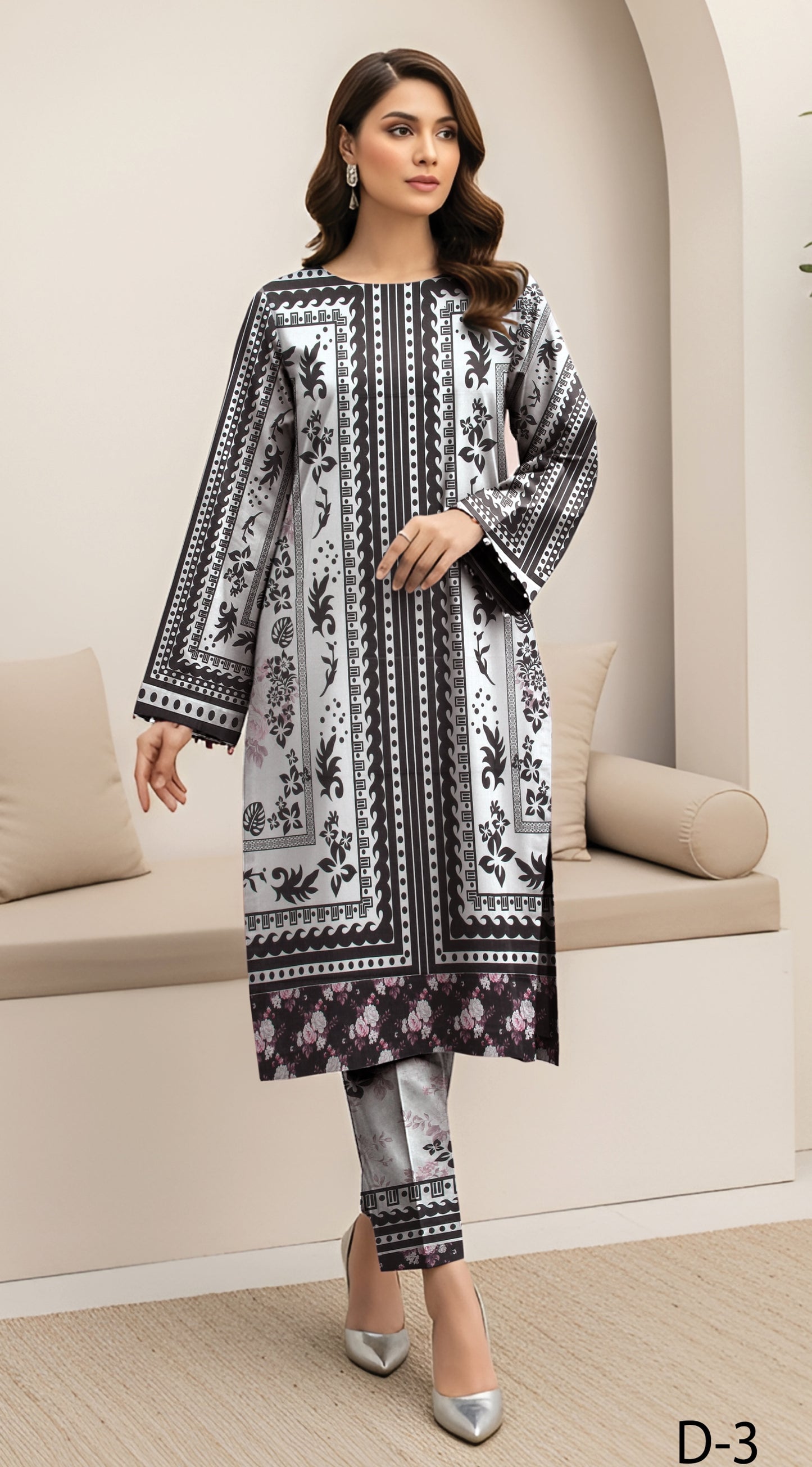 Anaya Noor Digital Printed Lawn Co-ard Set 2PC