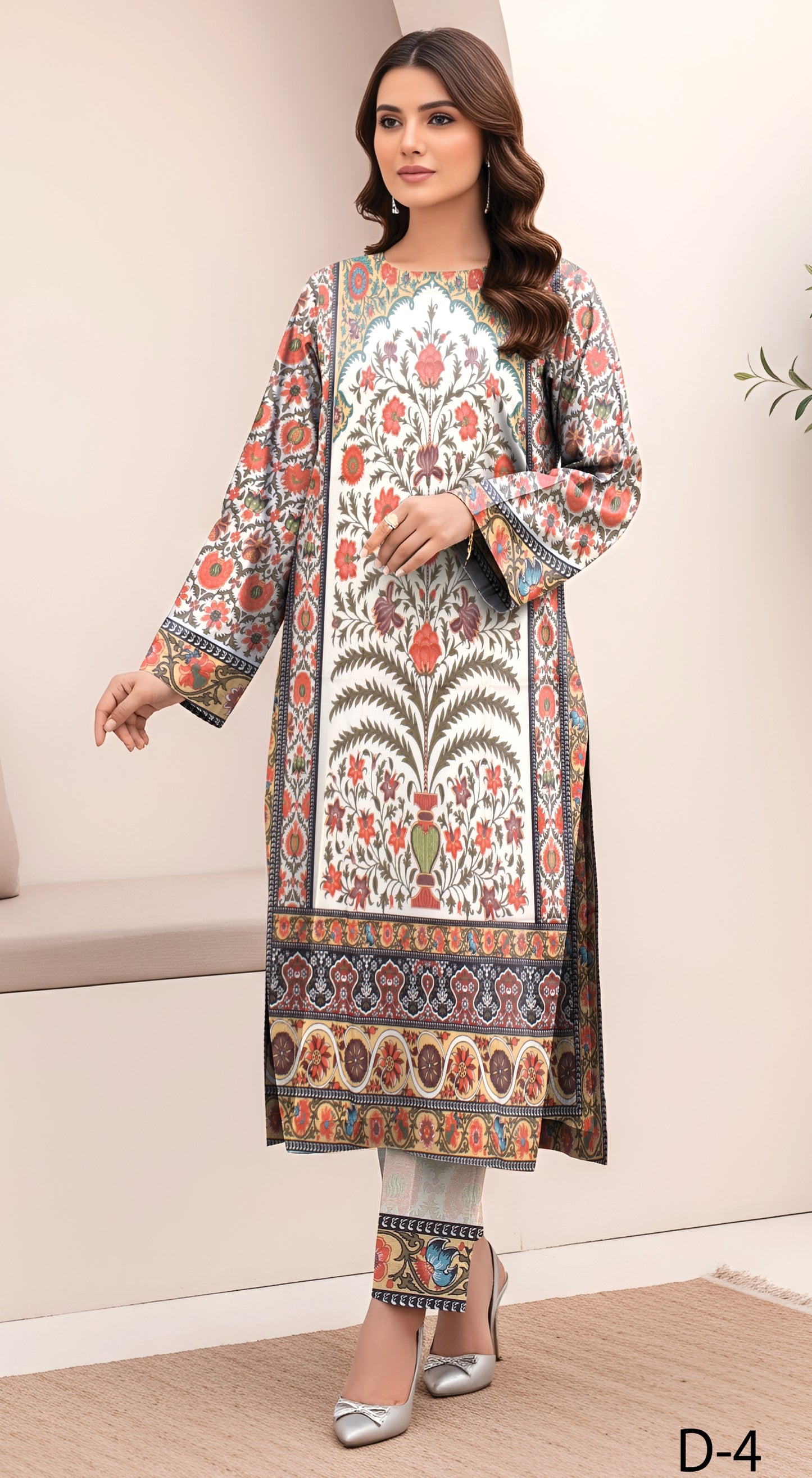 Anaya Noor Digital Printed Lawn Co-ard Set 2PC