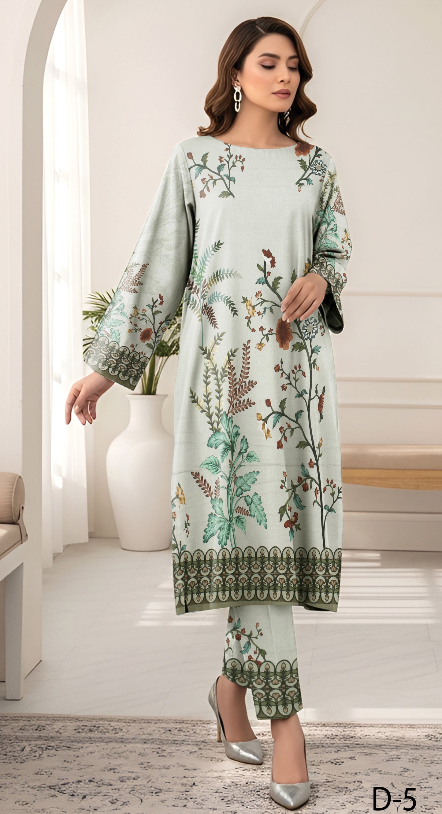 Anaya Noor Digital Printed Lawn Co-ard Set 2PC