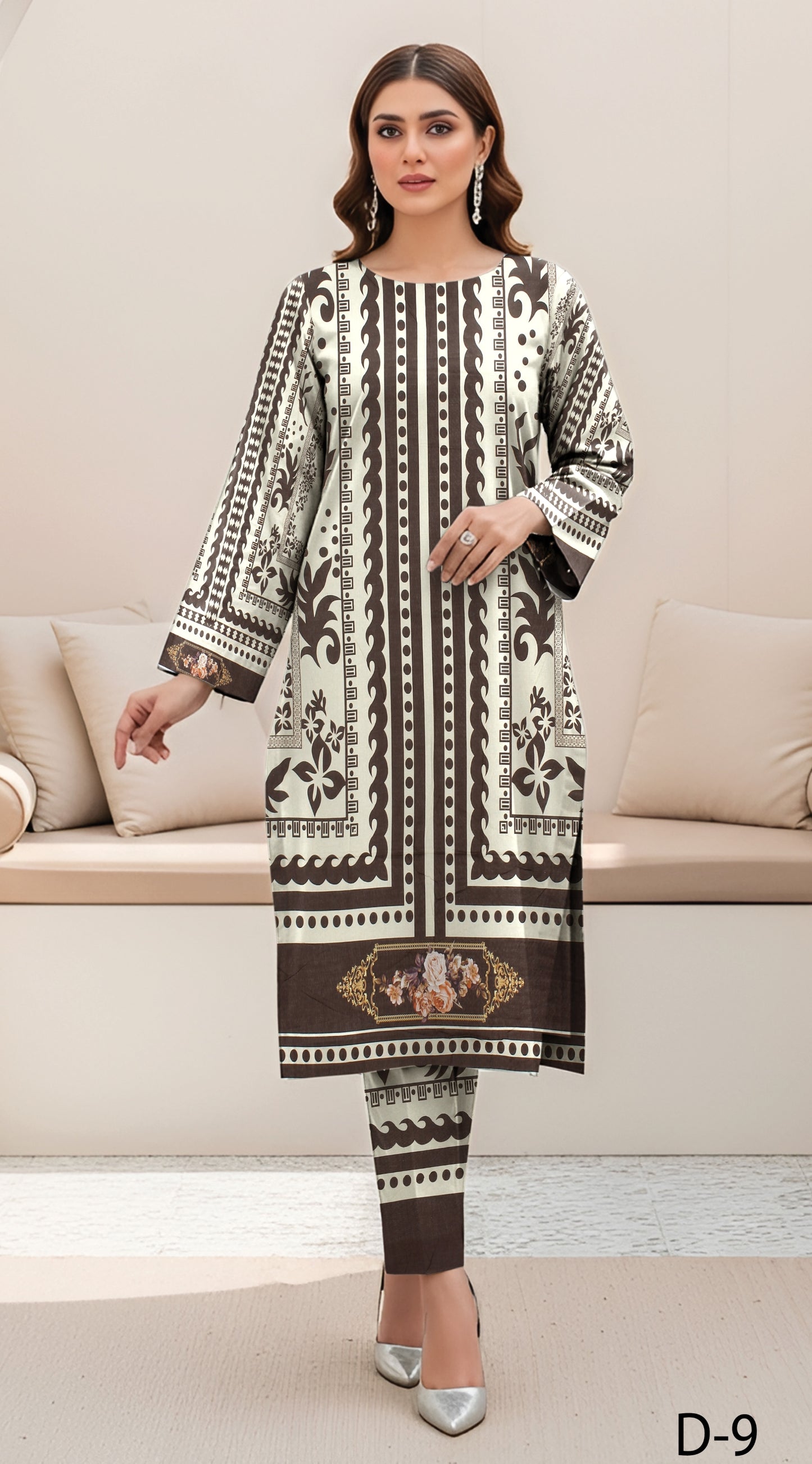 Anaya Noor Digital Printed Lawn Co-ard Set 2PC