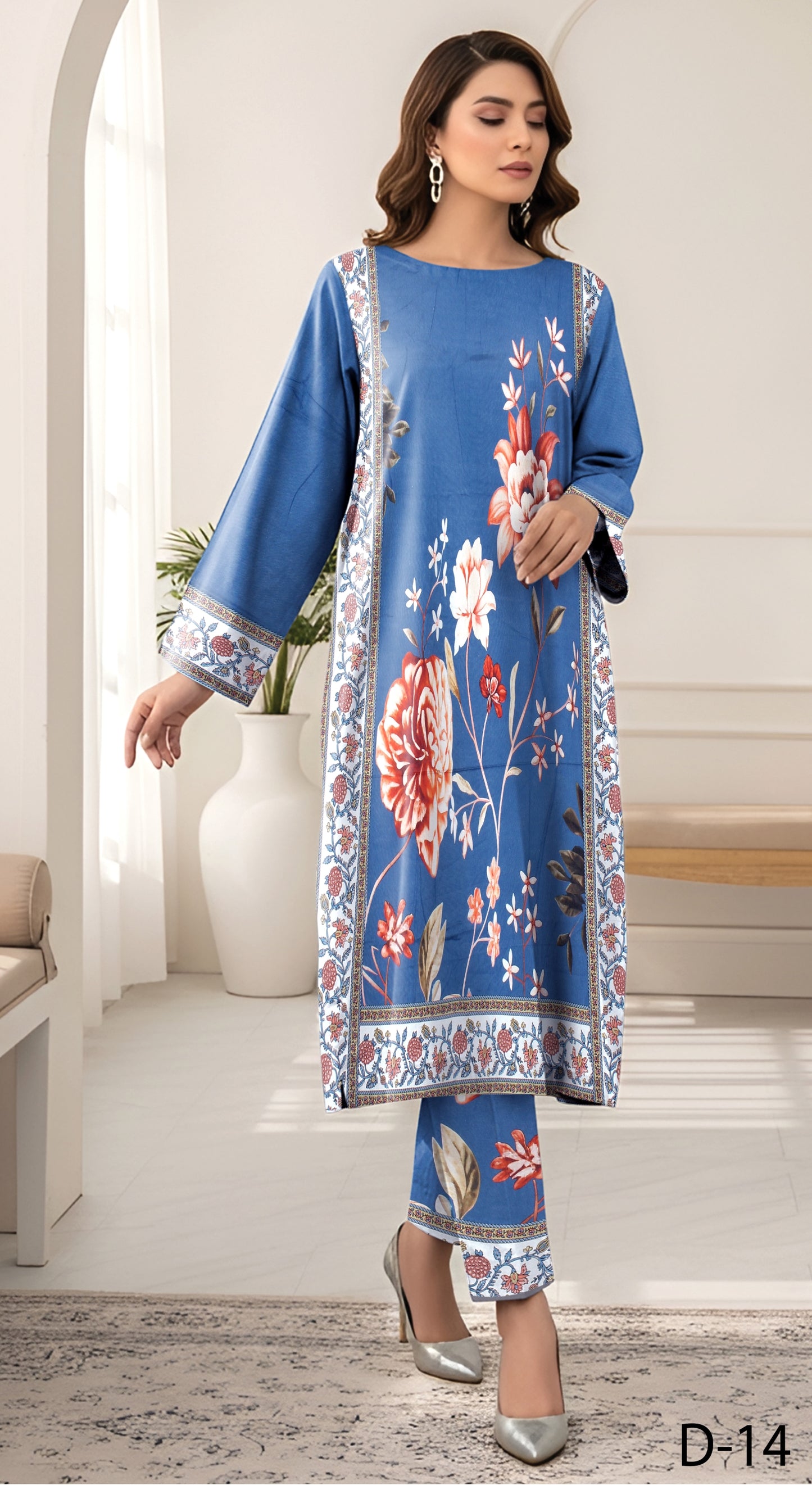Anaya Noor Digital Printed Lawn Co-ard Set 2PC