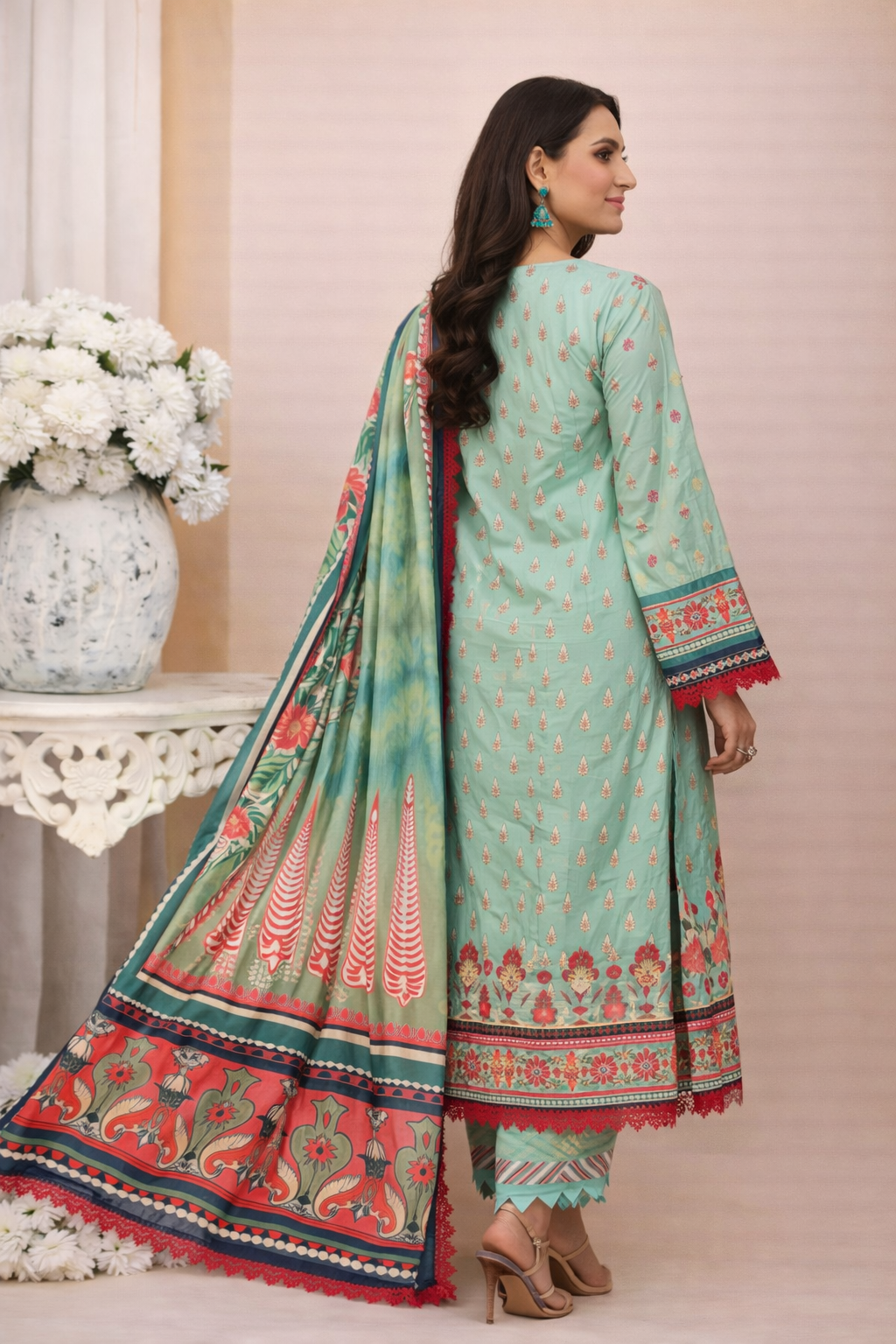 Aangan Digital Printed Lawn 3PC