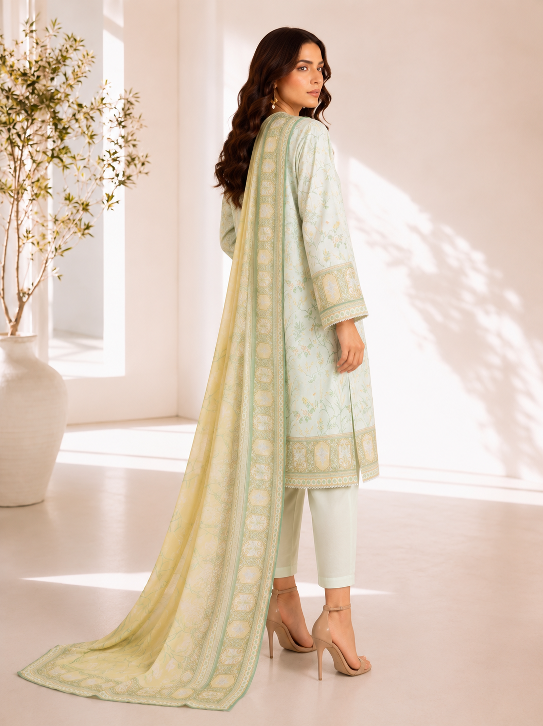Bin Saeed Digital Printed Lawn 3PC