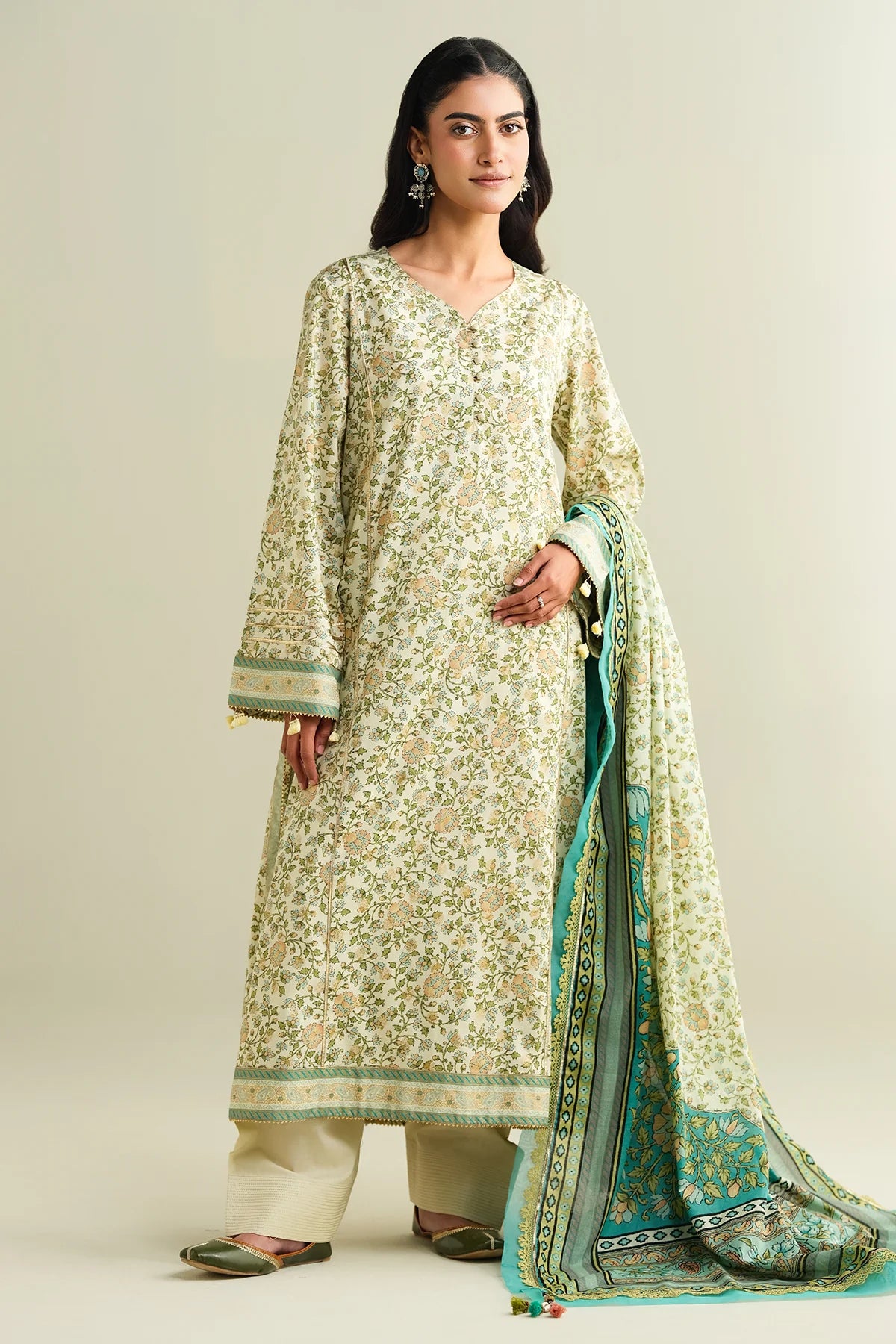 Kayseria Digital Printed Cambric Cotton 3PC