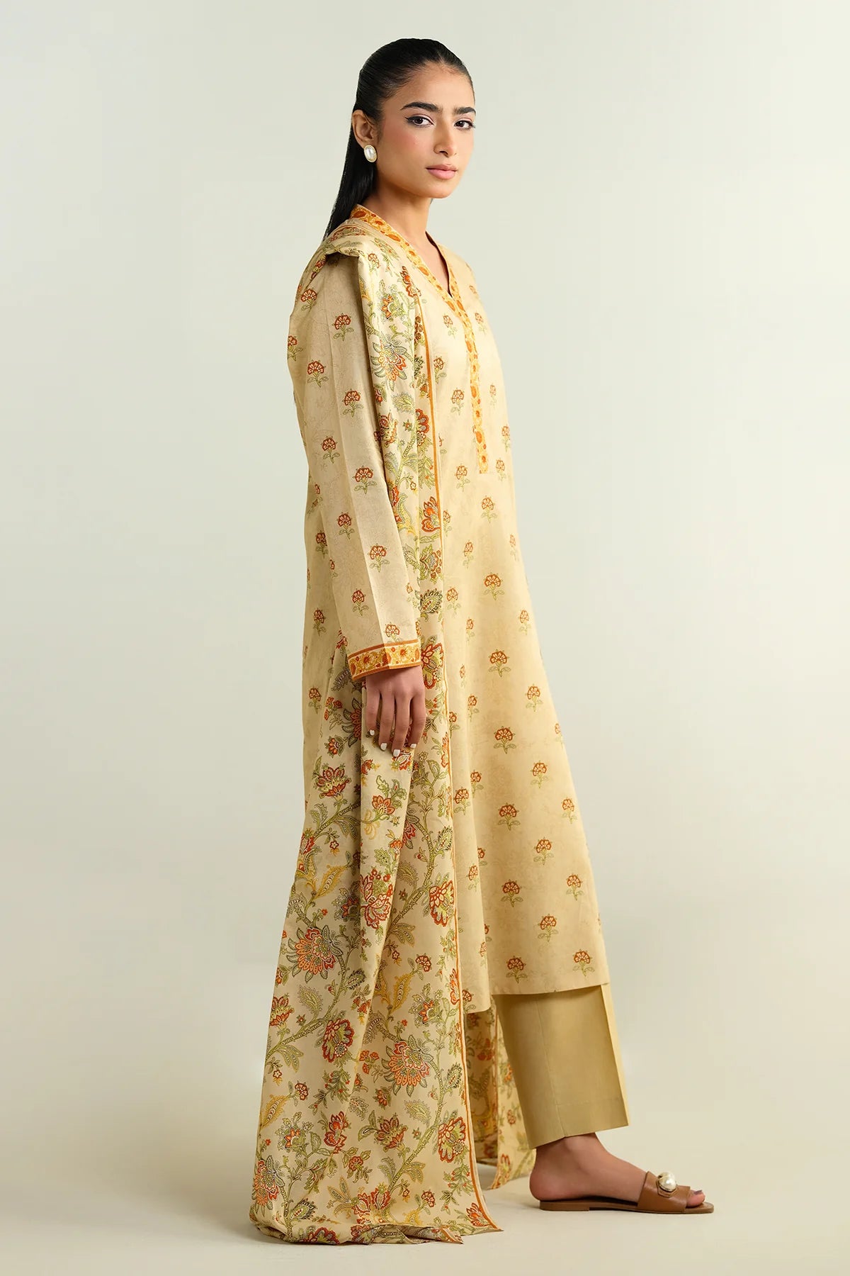 Kayseria Digital Printed Cambric Cotton 3PC