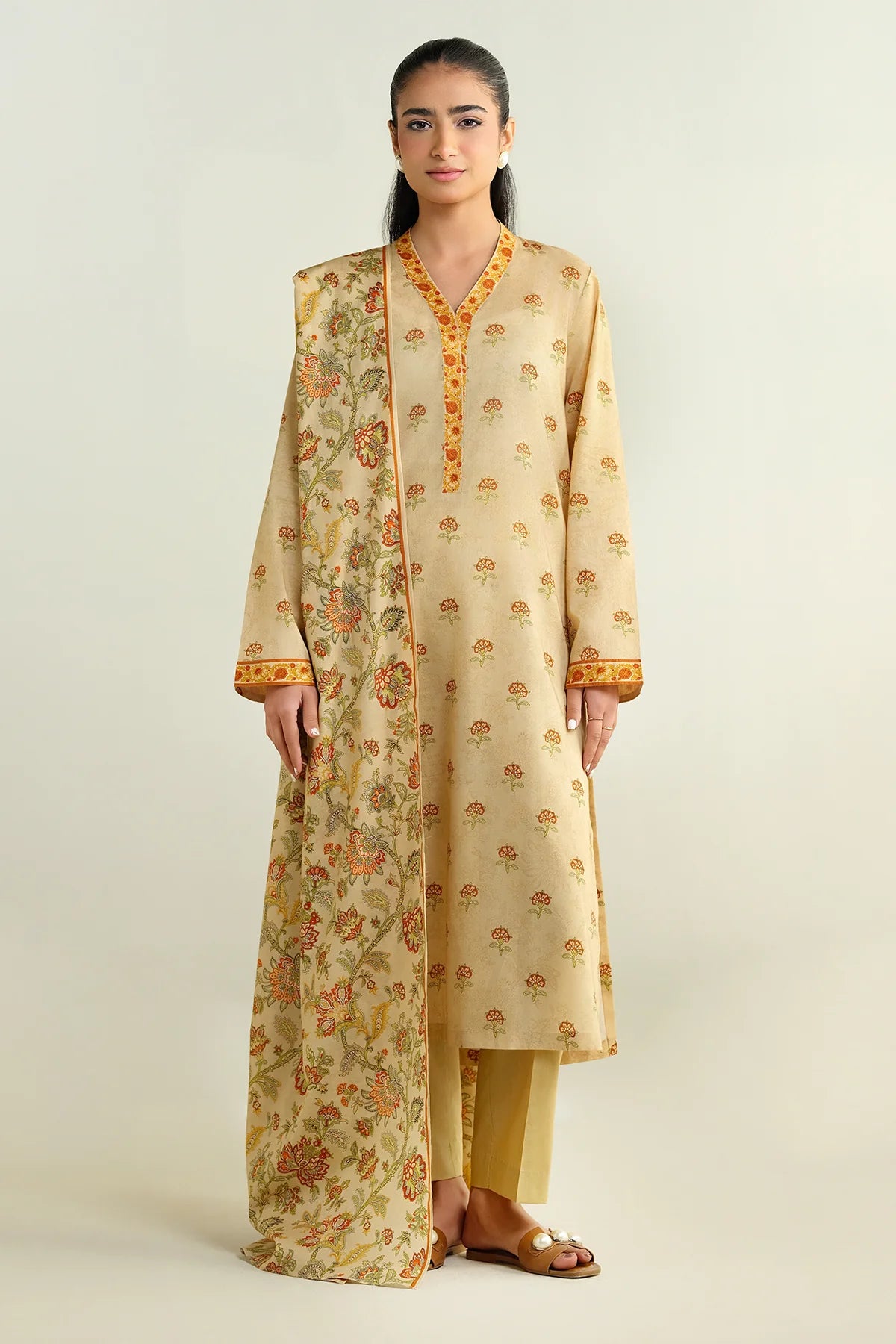 Kayseria Digital Printed Cambric Cotton 3PC