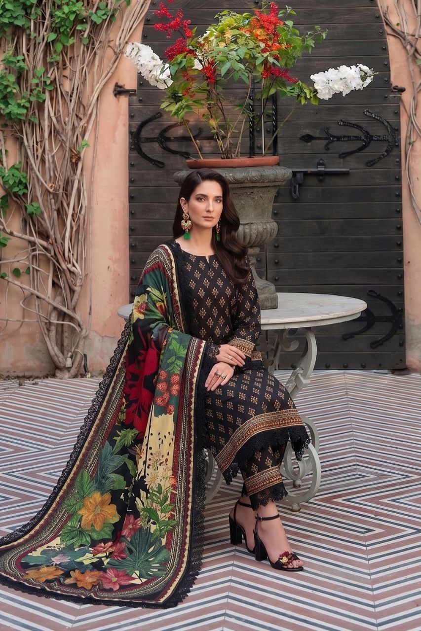 Reemse Digital Printed Banadora Lawn 3PC