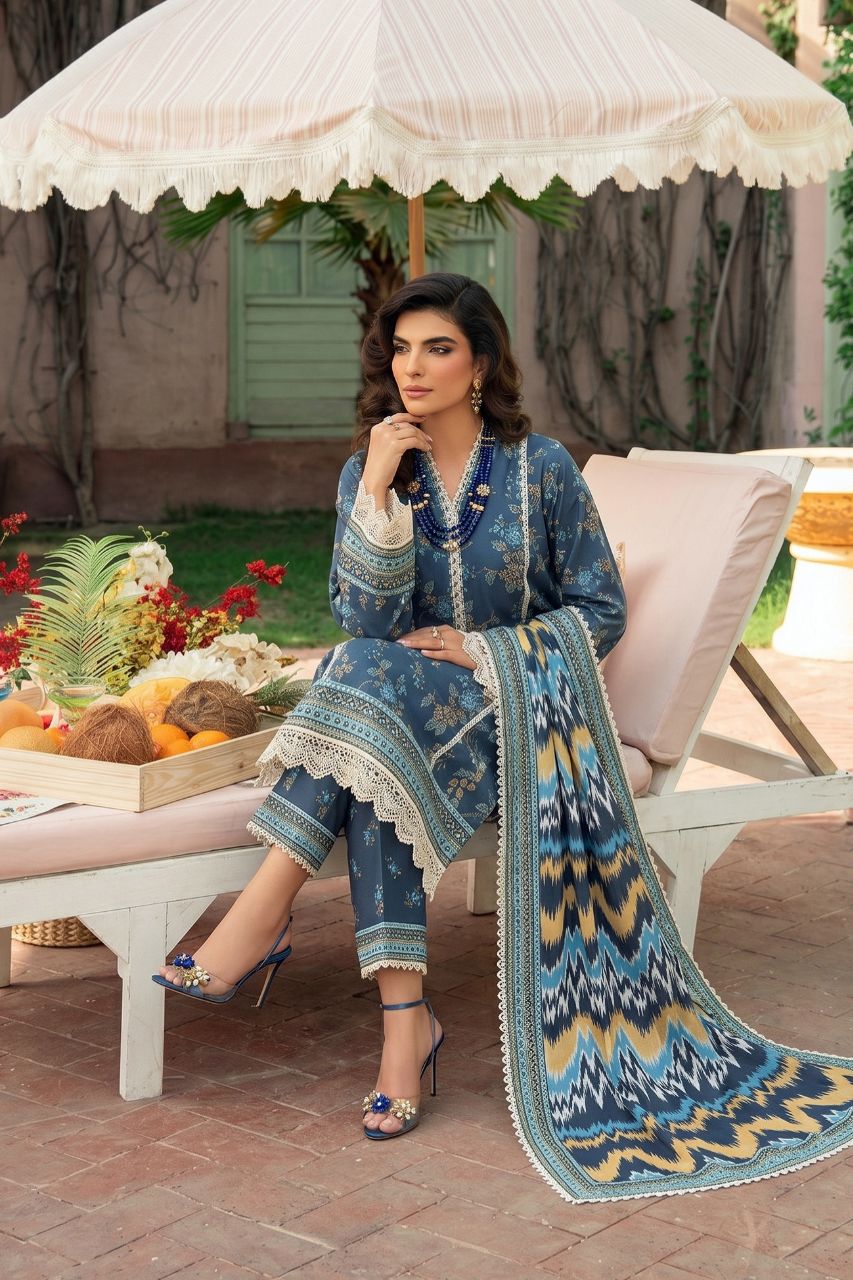 Reemse Digital Printed Banadora Lawn 3PC