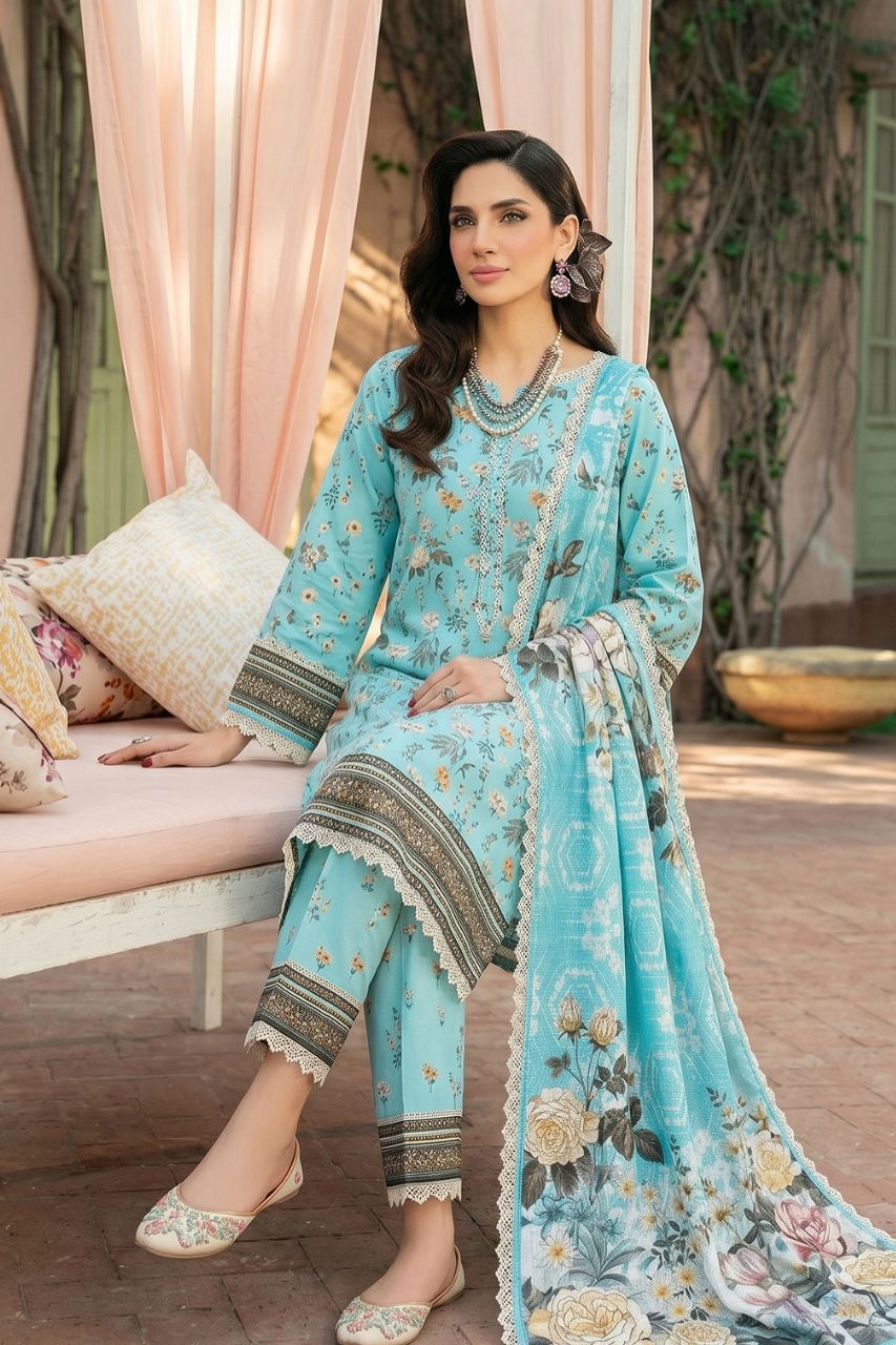 Reemse Digital Printed Banadora Lawn 3PC