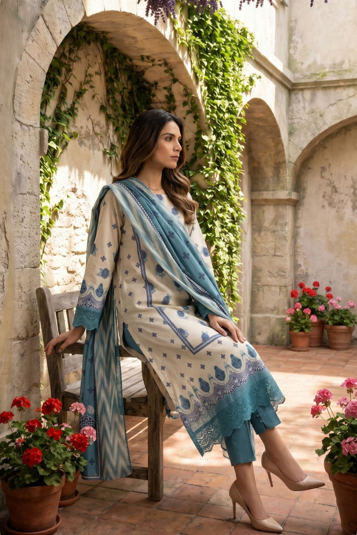 Ladly By Sonu Ali Digital Printed Lawn 3PC