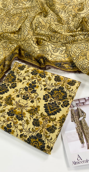 Almeerah Vol-3 Digital Printed Stripe Dora 3PC