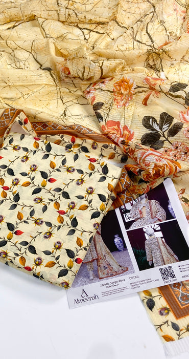 Almeerah Vol-3 Digital Printed Stripe Dora 3PC