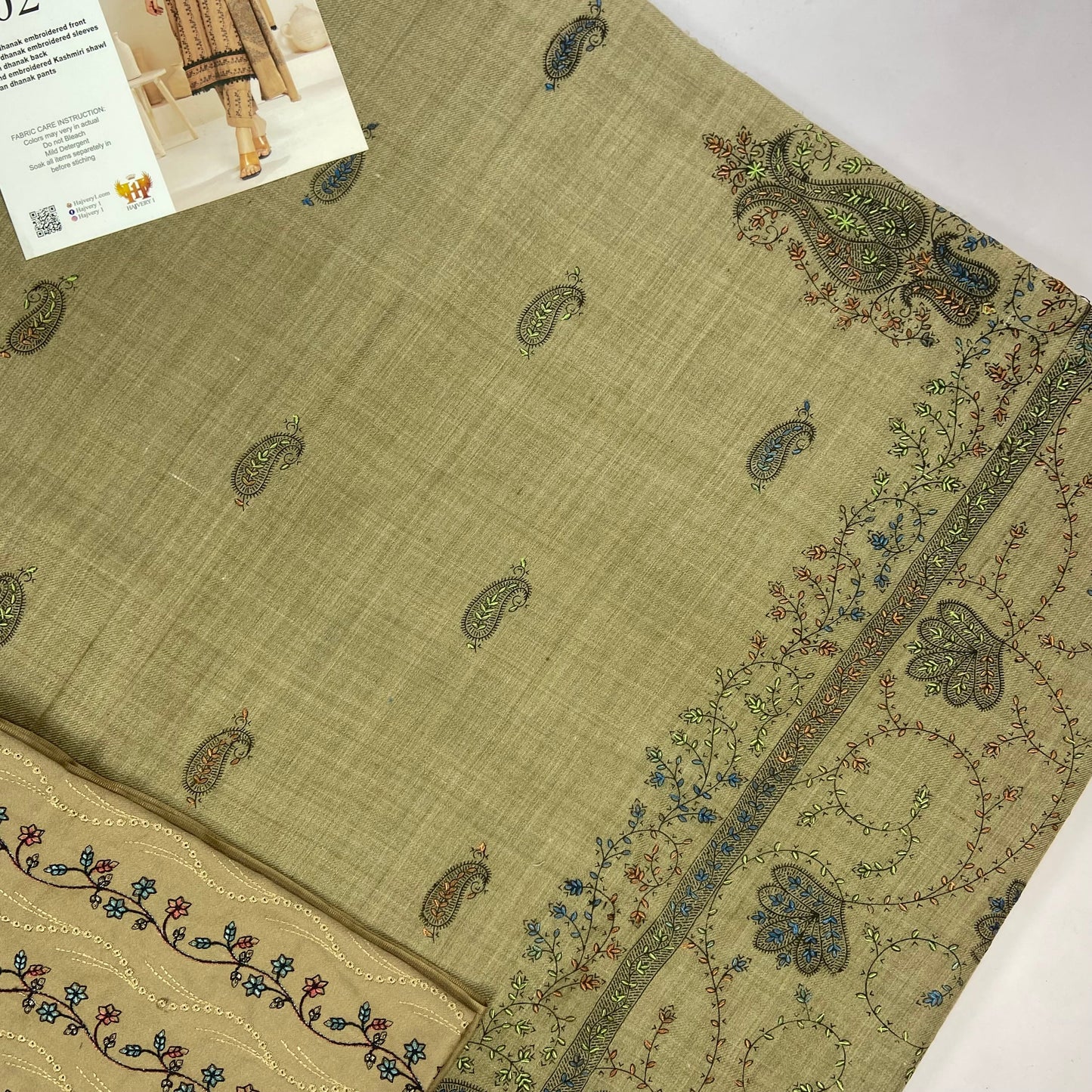 Sui Dhaga By Hajvery Embroidered Dhanak 3-PC
