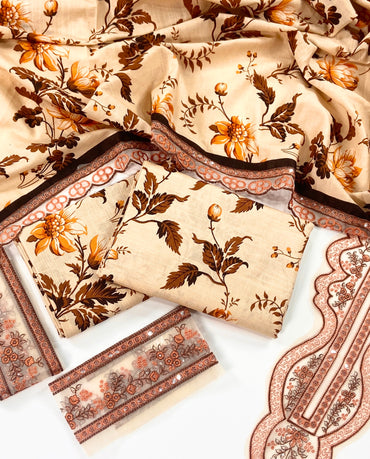 Aneelas Embroidered Khaddar 3PC