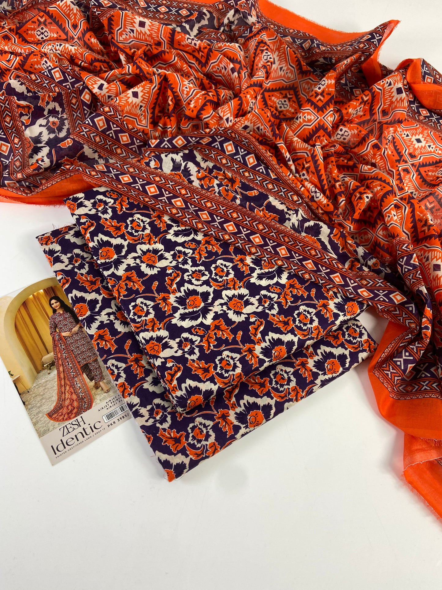 Zesh Printed lawn 3-PC