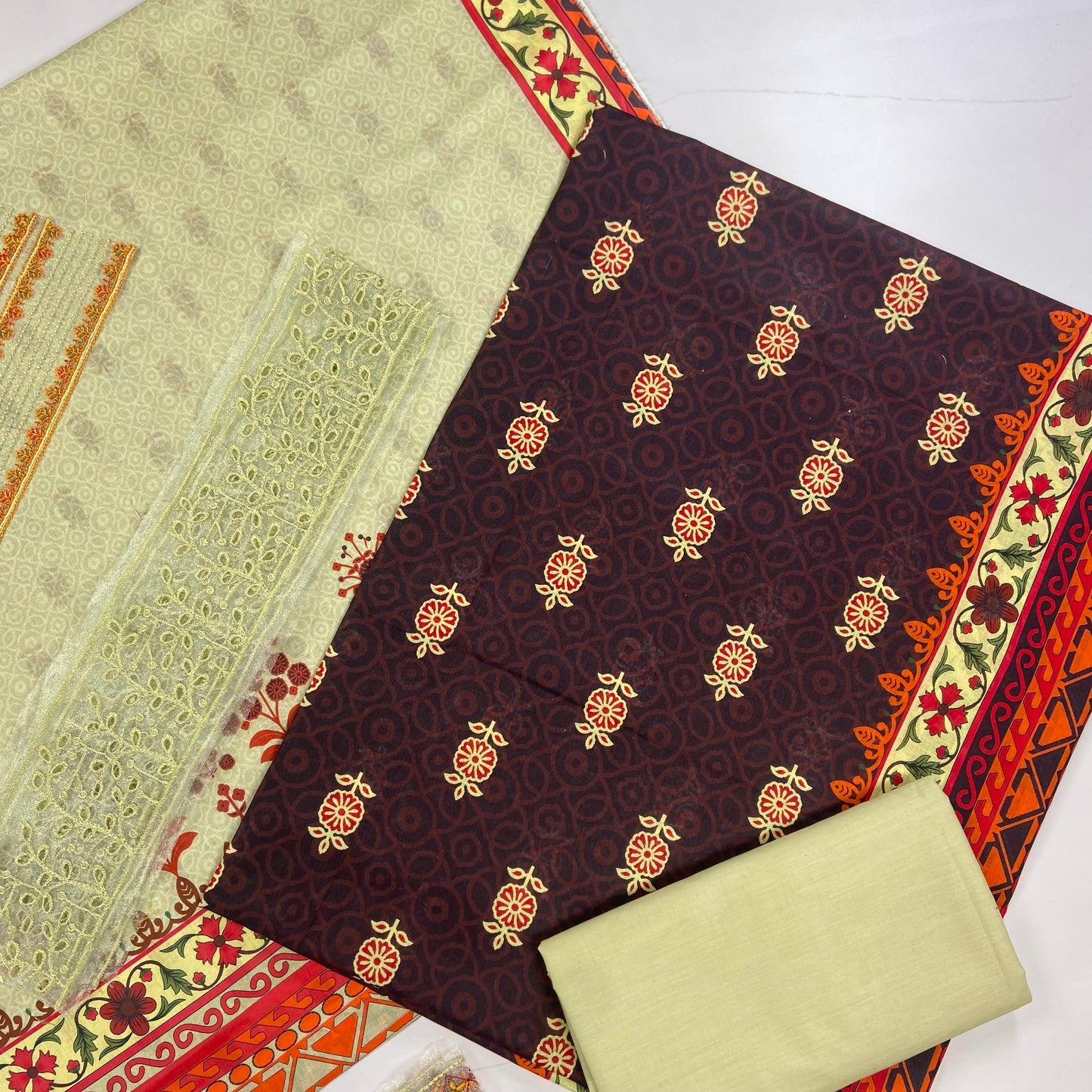 Gull-e-Noor By Anaya Noor Prints & Emb Patch Lawn 3-PC