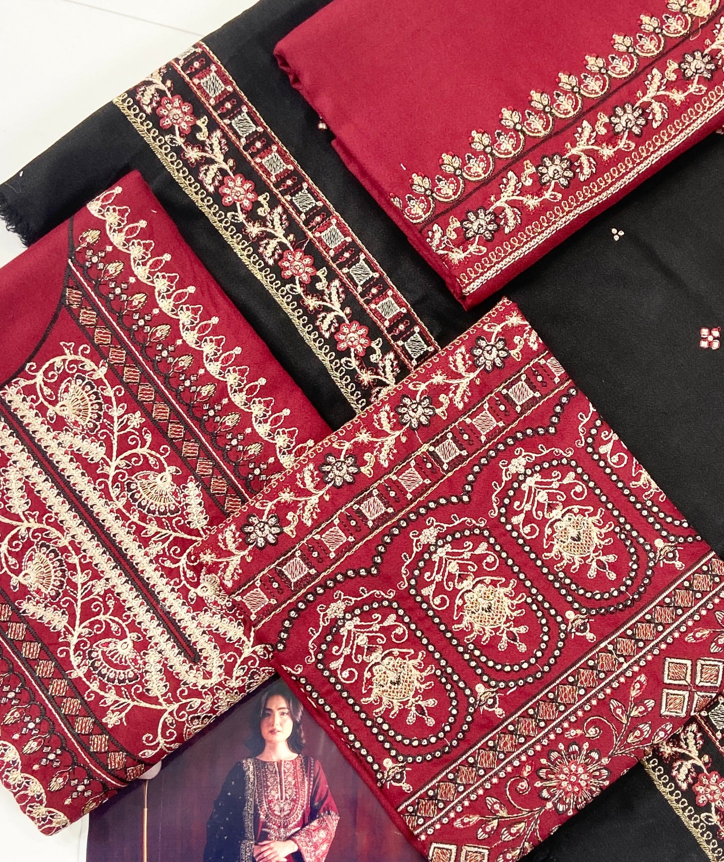 Zara Shahjahan Luxury Emb Dhanak Marina 3PC