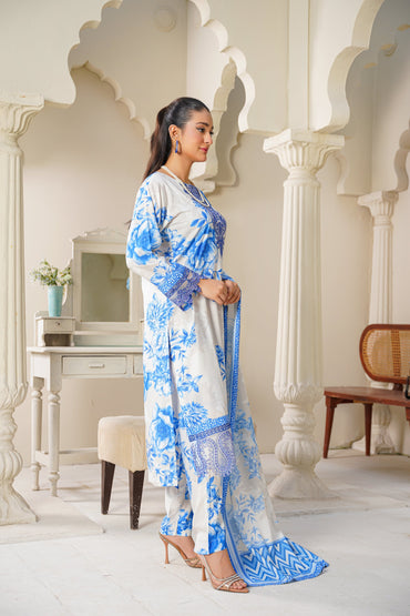 Mirari | Embroidered | Linen-3PC