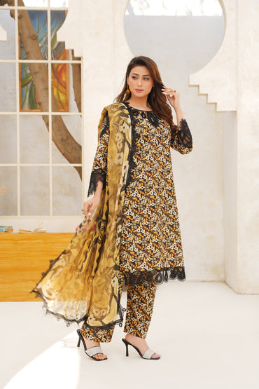 Jashn-e-Baharan By Anaya Noor Emb & Digital Printed Lawn 3PC