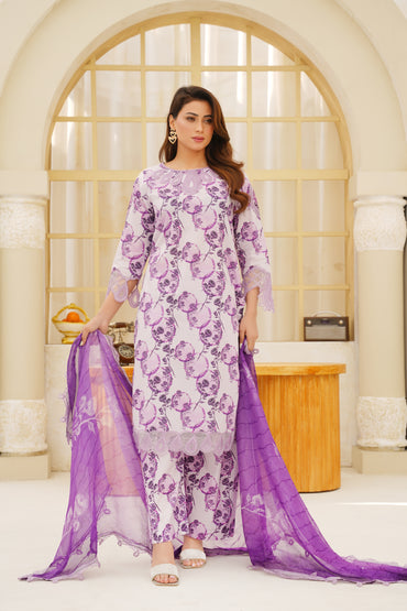 Jashn-e-Baharan By Anaya Noor Emb & Digital Printed Lawn 3PC