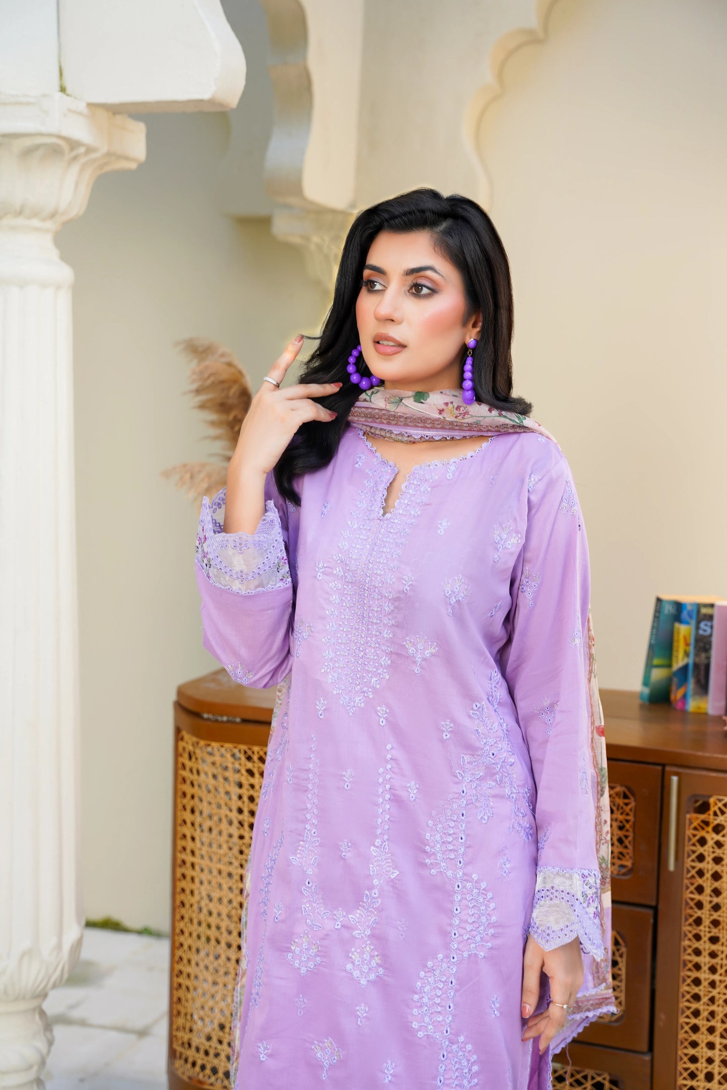 Virsa By Anaya Noor Chikenkari Lawn With Aplic 3PC