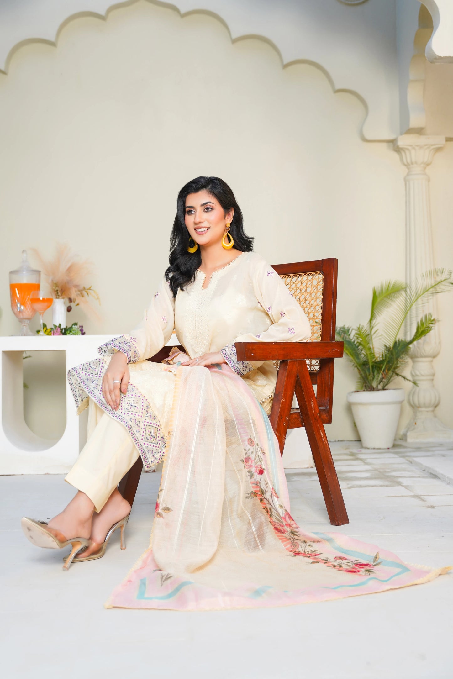 Virsa By Anaya Noor Chikenkari Lawn With Aplic 3PC