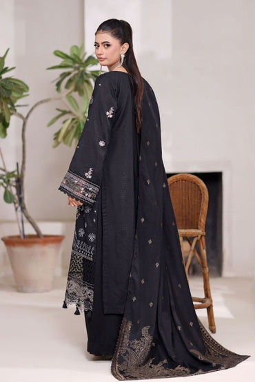 Poshna By Dressline Luxury Emb Jaquard Check Viscose 3PC