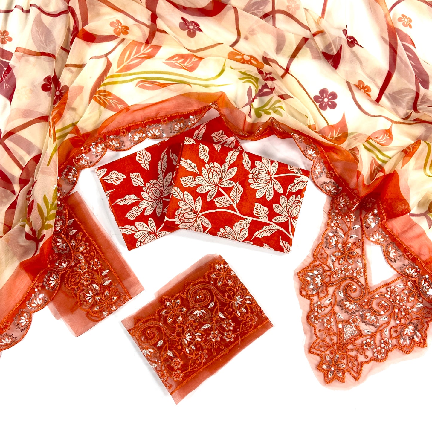 Aneelas Embroiderd & Digital Printed Lawn 3PC