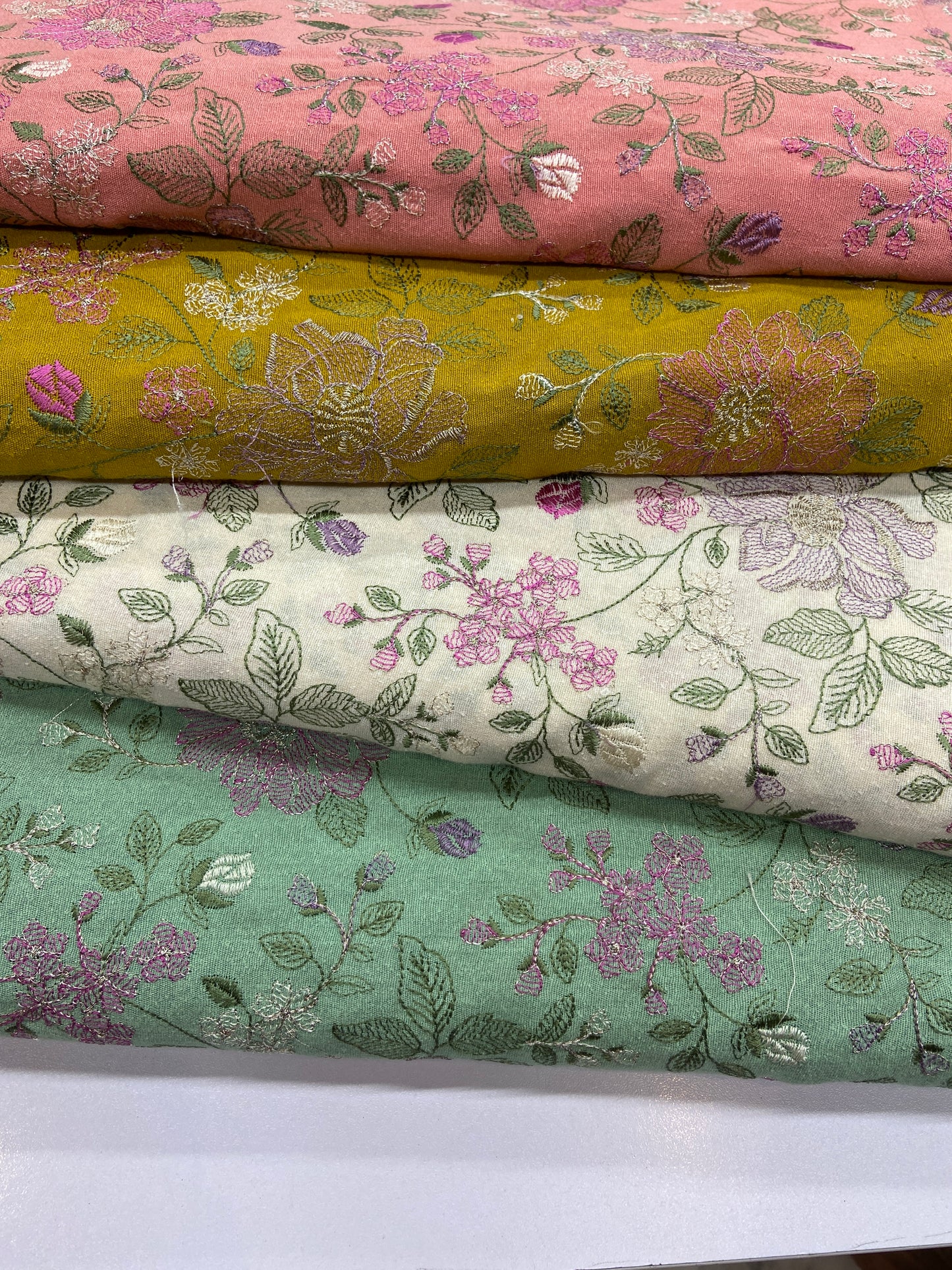 Pack of 4 – Bareeze Style Embroidered Karandi Fabric 2-PC