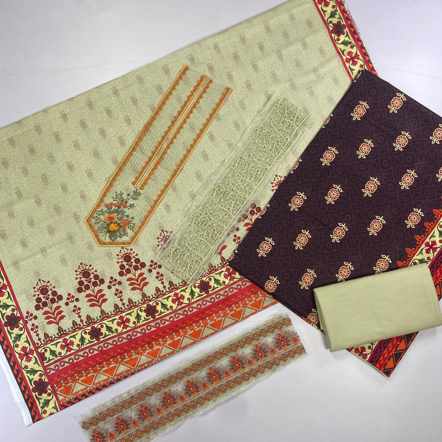 Gull-e-Noor By Anaya Noor Prints & Emb Patch Lawn 3-PC