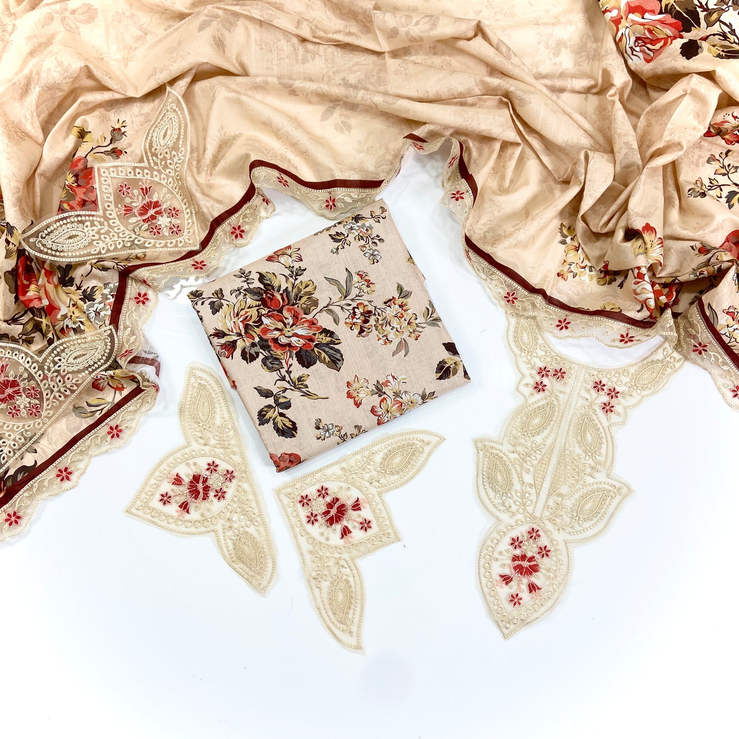 Mohagni Embroidered Khaddar 3PC
