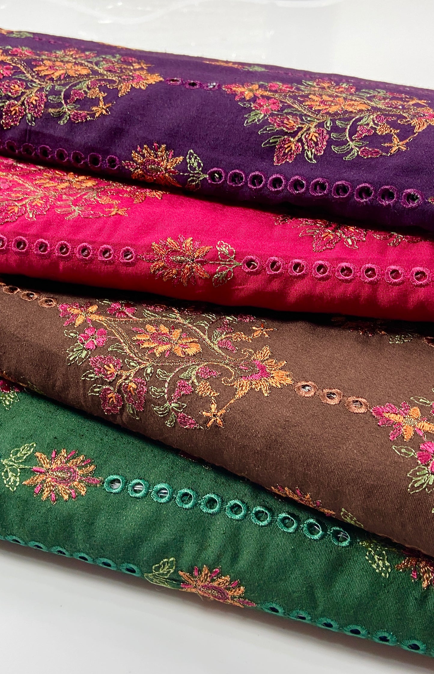Pack of 4 – Bareeze Style Embroidered Karandi Fabric 2-PC