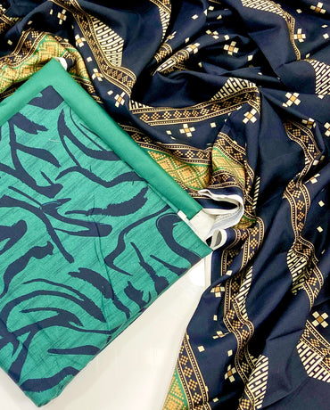 Sapphire Digital Printed Linen 3-PC