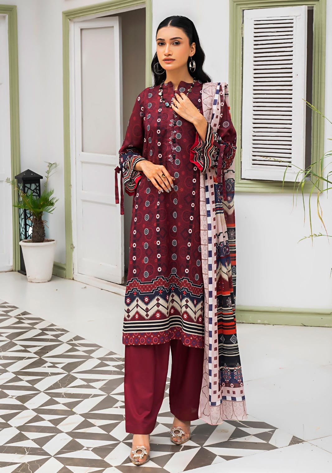 Safanoor Digital Printed Lawn 3-PC
