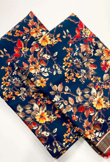 Anaya Noor Printed Bana Dora Slub Linen 2PC