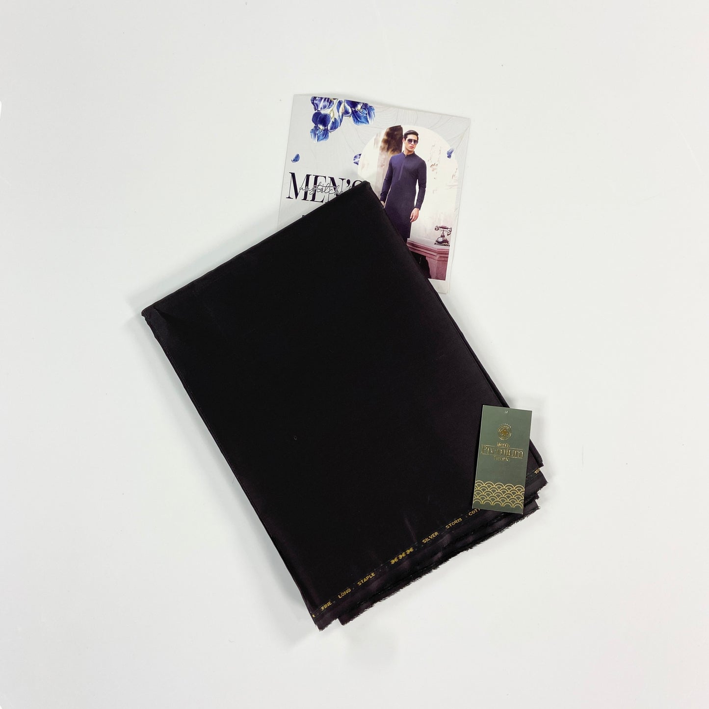 Taqwa Silver Storm Men’s Summer Cotton Unstitched Suit